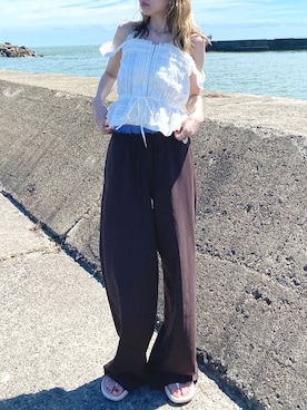 「アイテム（その他トップス）」を使った、miさん（レディース・162cm）の夏コーディネート