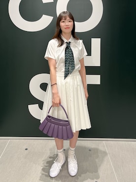 「LACOSTE（ラコステ）のアイテム」を使った、kumaさん（レディース・157cm）の秋コーディネート