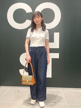「LACOSTE（ラコステ）のアイテム」を使った、kumaさん（レディース・157cm）の夏コーディネート