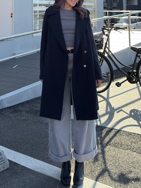 「PAZZO（パッゾ）のアイテム（Tシャツ/カットソー）」を使った、ycloさん（レディース・161cm）の冬コーディネート