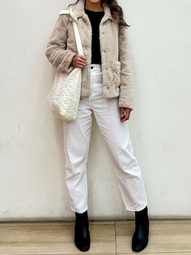 「H&M（エイチ・アンド・エム）のアイテム（MA-1）」を使った、ycloさん（レディース・161cm）の春コーディネート