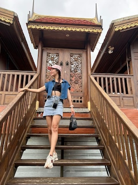 「AIR SPACE（エアースペース）のアイテム（トップス）」を使った、娸娸さん（レディース・160cm）の秋コーディネート