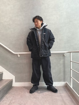 「アイテム（レッグウェア）」を使った、KOYAさん（メンズ・173cm）の冬コーディネート