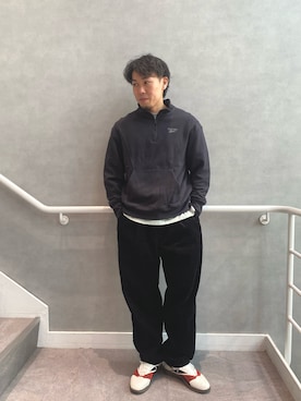 「アイテム（ジャージ）」を使った、KOYAさん（メンズ・173cm・20代）の冬コーディネート