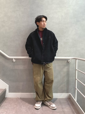 「Reebok（リーボック）のアイテム（ジャケット/アウター）」を使った、KOYAさん（メンズ・173cm）の冬コーディネート