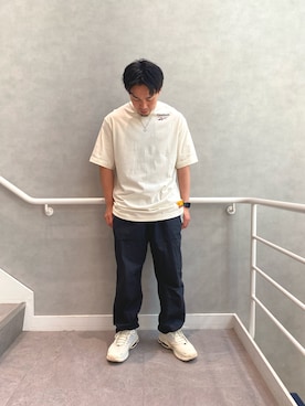 「Reebok（リーボック）のアイテム」を使った、KOYAさん（メンズ・173cm）の春コーディネート