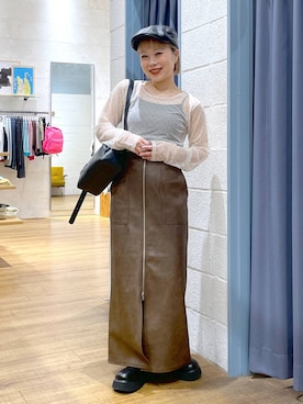 「アイテム（ハンチング/ベレー帽）」を使った、omizo555さん（レディース・153cm・20代）の秋コーディネート