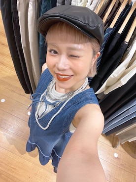 「アイテム（ハンチング/ベレー帽）」を使った、omizo555さん（レディース・153cm・20代）の夏コーディネート