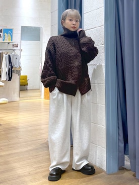 「アイテム（スウェットパンツ）」を使った、omizo555さん（レディース・153cm・20代）の秋コーディネート