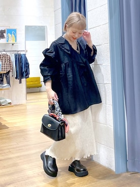「アイテム（ストール/ショール）」を使った、omizo555さん（レディース・153cm）の秋コーディネート