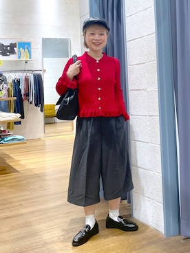 「LOWRYS FARM（ローリーズファーム）のアイテム（ハンチング/ベレー帽）」を使った、omizo555さん（レディース・153cm）の秋コーディネート