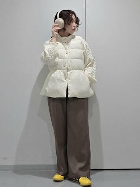 「アイテム（イヤーマフ）」を使った、aynさん（レディース・153cm）の冬コーディネート