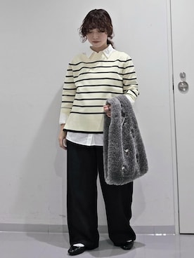 「アイテム（バレエシューズ）」を使った、aynさん（レディース・153cm・20代）の秋コーディネート