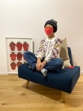 「SOMETHING（サムシング）のアイテム」を使った、pupupuqqさん（キッズ・140cm）の秋コーディネート