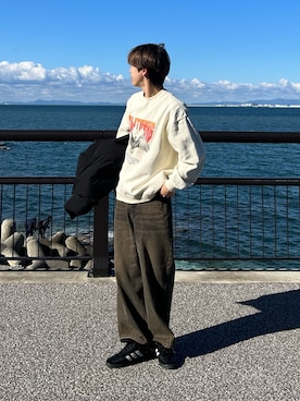 「CPCM（シーピーシーエム）のアイテム（スウェット）」を使った、kaise11さん（メンズ・176cm）の秋コーディネート