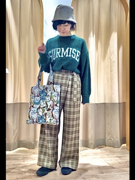 「シャギー」｜「アイテム（帽子）」を使った、yukie0814さん（レディース・158cm）の冬コーディネート