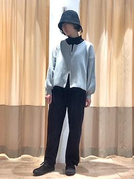 「Samansa Mos2 blue（サマンサモスモスブルー）のアイテム（帽子）」を使った、yukie0814さん（レディース・158cm）の冬コーディネート