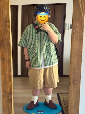 「デブでもオシャレ」｜お太りさまさん（メンズ・168cm）の夏コーディネート