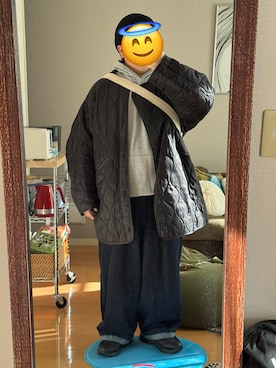 「アイテム（ノーカラージャケット）」を使った、お太りさまさん（メンズ・168cm）の秋コーディネート