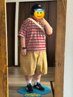 「デブでもオシャレ」｜お太りさまさん（メンズ・168cm）の夏コーディネート