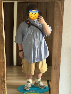 「デブでもオシャレ」｜お太りさまさん（メンズ・168cm）の夏コーディネート