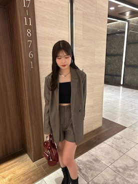 「アイテム（テーラードジャケット）」を使った、Misatoさん（レディース・160cm）の夏コーディネート