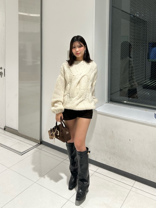 Chico（チコ） ワンピース ビッグケーブルルーズミニワンピース