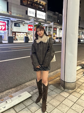 「アイテム（ブルゾン）」を使った、Misatoさん（レディース・160cm）の秋コーディネート