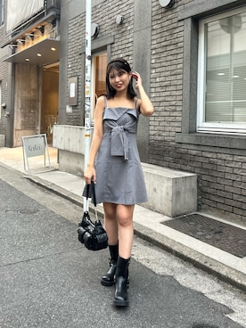 「アイテム（カチューシャ）」を使った、Misatoさん（レディース・160cm）の夏コーディネート