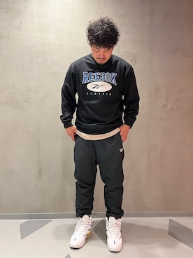「Reebok（リーボック）のアイテム（スウェット）」を使った、SASAさん（メンズ・179cm）の秋コーディネート