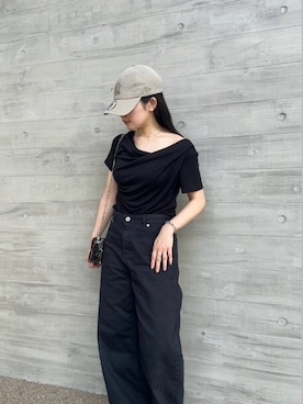 「NEWERA（ニューエラ）のアイテム」を使った、wakaさん（レディース・158cm）の夏コーディネート
