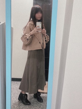 「axes femme（アクシーズファム）のアイテム（ブーツ）」を使った、ペンさん（レディース・157cm）の秋コーディネート