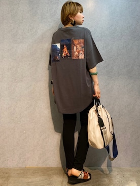 「CAMP7」｜「アイテム（サンダル）」を使った、0gasanさん（レディース・168cm）の夏コーディネート