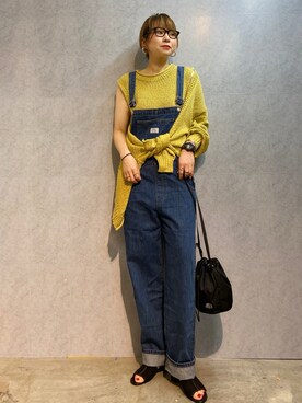 「Levi's（リーバイス）のアイテム（サロペット/オーバーオール）」を使った、0gasanさん（レディース・168cm）の夏コーディネート