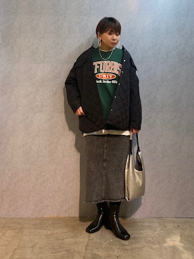 「RAG MACHINE（ラグマシーン）のアイテム」を使った、0gasanさん（レディース・168cm）の冬コーディネート