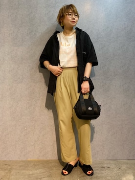 「Right-on（ライトオン）のアイテム（サンダル）」を使った、0gasanさん（レディース・168cm）の夏コーディネート