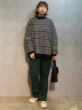 「ファッションの力を信じよう」｜「アイテム（ショルダーバッグ）」を使った、0gasanさん（レディース・168cm）の秋コーディネート