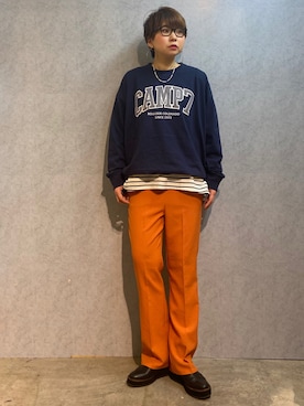 「CAMP7」｜「アイテム（ブーツ）」を使った、0gasanさん（レディース・168cm）の冬コーディネート