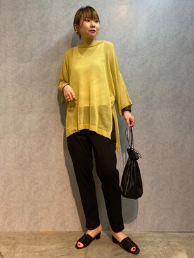「Right-on（ライトオン）のアイテム（サンダル）」を使った、0gasanさん（レディース・168cm）の夏コーディネート