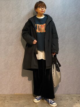 「BACK NUMBER（バックナンバー）のアイテム（モッズコート）」を使った、0gasanさん（レディース・168cm）の秋コーディネート