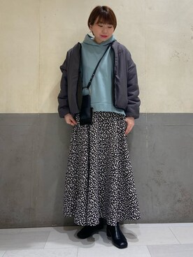 「CAMP7（キャンプセブン）のアイテム（その他アウター）」を使った、0gasanさん（レディース・168cm）の冬コーディネート