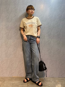 「ファッションの力を信じよう」｜「アイテム（ショルダーバッグ）」を使った、0gasanさん（レディース・168cm）の夏コーディネート