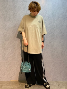 「RAG MACHINE（ラグマシーン）のアイテム（パンツ）」を使った、0gasanさん（レディース・168cm）の夏コーディネート