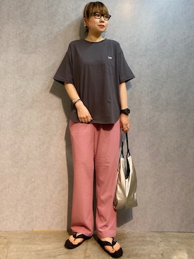 「RAG MACHINE（ラグマシーン）のアイテム」を使った、0gasanさん（レディース・168cm）の夏コーディネート