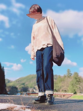 「CAMP7」｜「アイテム（ブーツ）」を使った、k a n a ☺︎さん（レディース・160cm）の冬コーディネート