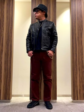 「HANES（ヘインズ）のアイテム」を使った、melOnさん（メンズ・173cm）の春コーディネート