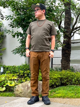 「Wrangler（ラングラー）のアイテム」を使った、melOnさん（メンズ・173cm）の秋コーディネート