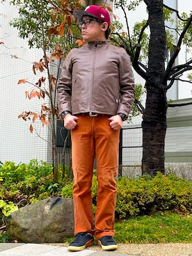 「アイテム（デジタル腕時計）」を使った、melOnさん（メンズ・173cm）の冬コーディネート