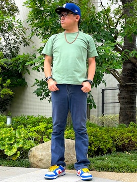 「アイテム（財布/小物）」を使った、melOnさん（メンズ・173cm・40代）の夏コーディネート