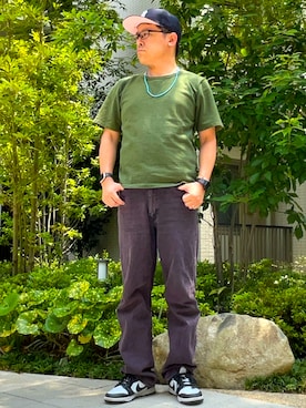 「アイテム（帽子）」を使った、melOnさん（メンズ・173cm・40代）の夏コーディネート